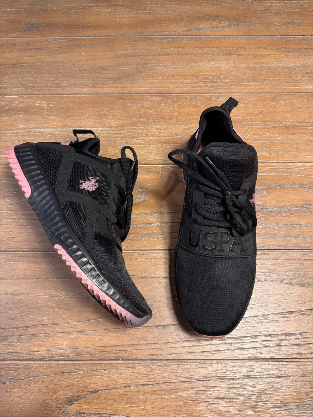 U.S. Polo Assn. Black and Pink Women's Sneakers